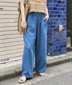 かぐれ 新品タグ付き コットンリネンデニムペインターパンツ アーバン