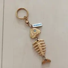 BIWAKO 魚の骨 キーホルダー ゴールド