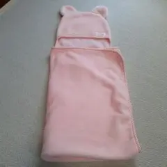 耳付きブランケット　おくるみ 70x100cm