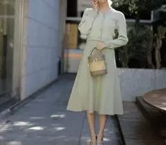 ツイードライクリブニットセットアップ