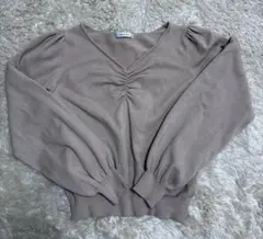 【12月末削除】INGNI ベージュ Vネック ニット