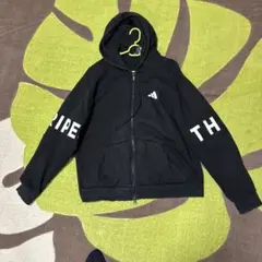 adidas フード付きパーカー 黒 Lサイズ