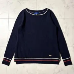 ブルーレーベルクレストブリッジ カシミヤ混 ウール ケーブルニット セーター