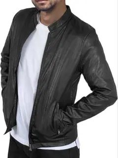 革ジャン メンズ レザージャケット ブラック ボルドー ネイビー 大きいサイズ