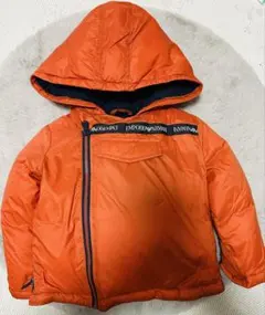 EMPORIO ARMANI フード付きオレンジダウンコート24M