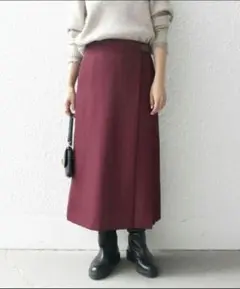 タグ付き新品♥SHIPS anyウーステッド ミニベルト プリーツ スカート38
