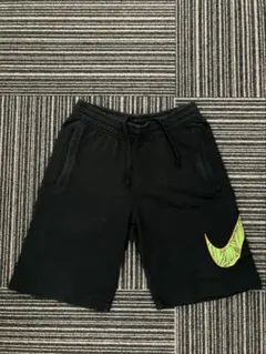 NIKE スウェット　ハーフパンツ　黒　Sサイズ フレンチテリー　ボタニカル