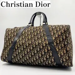 【✨美品✨】ディオール ボストンバッグ トロッター ネイビー