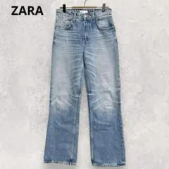 ザラ デニムパンツ EUR36 M ブルー フレア ワイド カジュアル