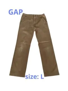 GAP メンズ ストレート パンツ L ズボン ベージュ 綿 ロングパンツ