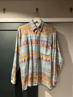 90s Levis グラフィックプリント 総柄 ヘンリーネックTシャツ - メルカリ