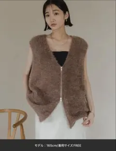 【美品】LOWRYS FARM(ローリーズファーム)完売品 シャギーZIPベスト