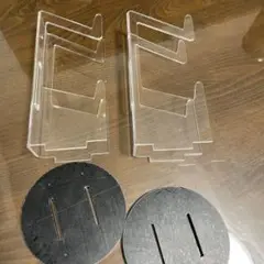 ゲーム機スタンド コントローラースタンド　透明アクリル 2個セット