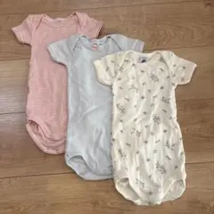 ⭐︎新品未使用⭐︎プチバトー　ベビー服 ロンパース 3枚セット　6M サイズ67