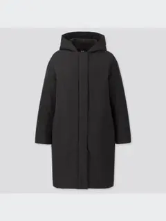 UNIQLO ハイブリッドダウンコクーンコート ブラック M■P0416①