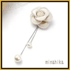 カメリアブローチ コサージュ パール 入学式 入園式 フォーマルセレモニー