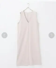 GLACIER グラシア Vネック ノースリーブワンピース　ジャンスカ