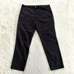 【良品計画】XL 黒 パンツ ベルト付き ポリエステル生地 春秋 メンズ