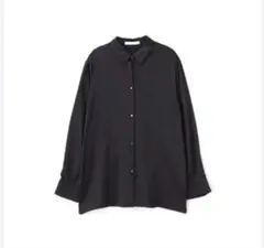 ETRE 【エトレ】ボックスシルエットシルクシャツ BLACKのサムネイル