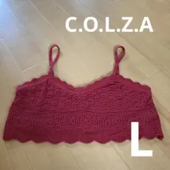 C.O.L.Z.A レディース　キッズ　可愛い重ね着　ビスチェ　レッド　L