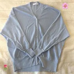 カーディガン　水色　ブルー　ニットカーディガン　ボレロ　春服　制服　仕事着