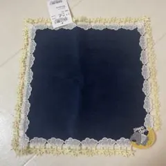 【新品未使用】近沢レース　タオルハンカチ　夢喰いバク　ネイビー