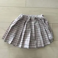 ピンク系チェック プリーツスカート　ブランシェス　110