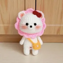 ハンドメイドパンダとカピバラに変身したぶたちゃんのあみぐるみ
