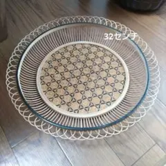 竹細工 菓子器 2段 竹細工 菓子器 2段
