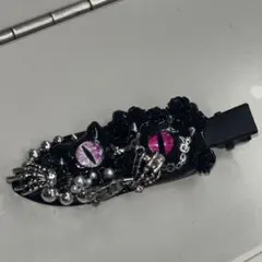 Gothic 前髪ヘア猫ピン