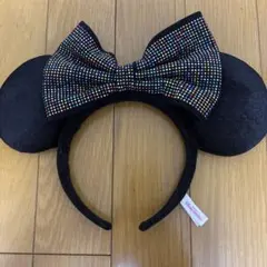 ミニー耳カチューシャ ビーズ装飾付き　公式