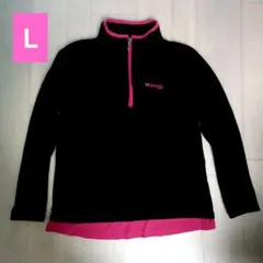 Kaepa ハーフジップトップス　 ブラック/ピンク　レディース