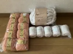 毛糸、コットン糸、チャンキーニット　セット