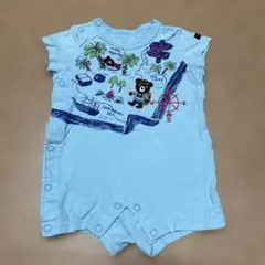 DOUBLE.B 水色ロンパース 70cm ミキハウス