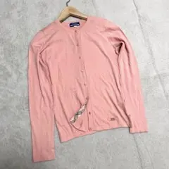 BURBERRY BLUE LABEL 薄手カーディガン ピンク　綿100%