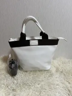 イタリアンカーフ ハンドバッグ MK-31673 ベージュ/チョコ - メルカリ