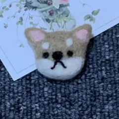 【柴犬】　ブローチ　ハンドメイド　柴犬　黒柴　白柴