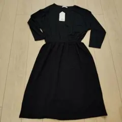 SHOO LA RUE 黒 カットソーワンピース M