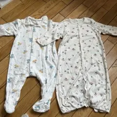 プチバトー　ロンパース　2枚セット　秋、冬