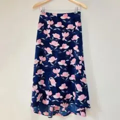 【美品】La TOTALITE 花柄 マーメイドスカート ベイクルーズ S