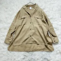 HARE ダブルポケット　開襟　オープンカラーシャツ　ベージュ