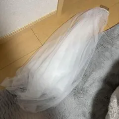 ホワイト ロングウェディングベール コーム付き