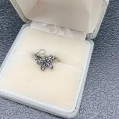 397遺品整理品　リング　指輪　パール？　真珠？　シルバー？　プラチナ？　銀？