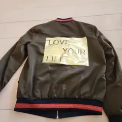 ZARA ザラスタッズ付きオリーブグリーンジャンパー新品