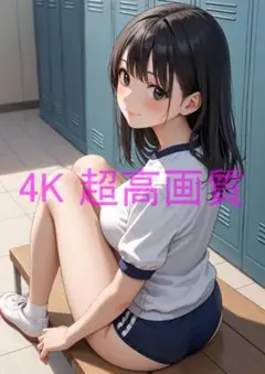 月屋1点物 高画質 A4 ポスター アニメ イラスト 体操服 ブルマ #0110