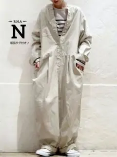 【新品未使用】RNA-Nシャツオールインワン ライトベージュ