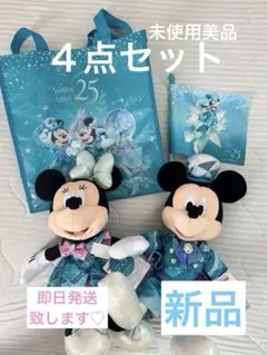 新品 東京ディズニーシー25周年 ミッキー ミニー ぬいぐるみ - メルカリ