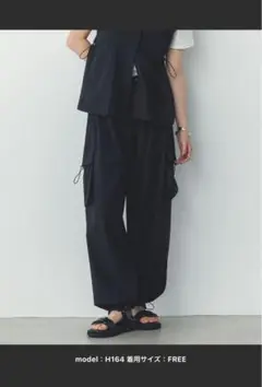hunch 接触冷感　パラシュートパンツ