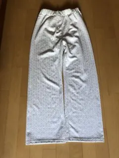 ジーナシス ラメジャガードストレートパンツ