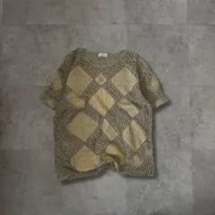 00s Archive Grunge Mesh Knit Top y2k 亜熱帯のサムネイル